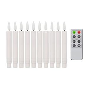 Lot de 10 bougies LED avec telecommande Blanc