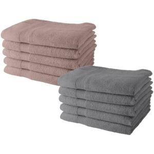 Lot de 10 draps de bain 100% coton rose 50x90