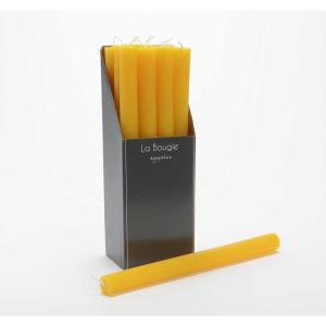 Lot de 12 bougie   25 cm    jaunes en cire