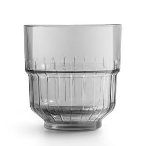 Lot de 12 gobelets   35,5 cl  gris en verre