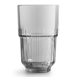 Lot de 12 gobelets forme haute   29,6 cl  gris en verre