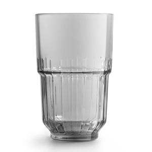 Lot de 12 gobelets forme haute linq 35,5 cl  gris en verre