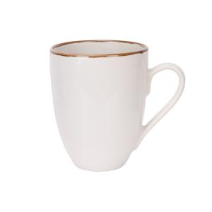 Lot de 12 Tasses en Céramique, blanc, 30 cl