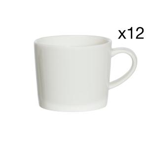 Lot de 12 Tasses en Porcelaine, blanc, D6,3 cm
