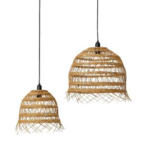 Lot de 2 Abat-jours seuls Polyrotin Beige h45cm