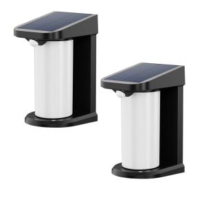 Lot de 2 Appliques solaires sensor Plastique Noir 100LM