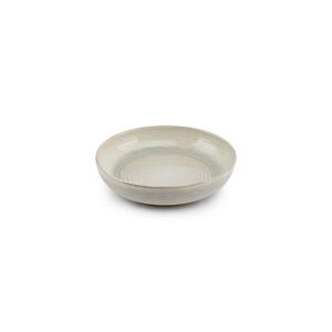 Lot de 2 assiette creuse beige en grès 23xh5cm