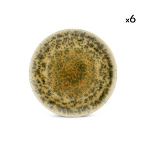 Lot de 2 assiettes marron en porcelaine 30cm