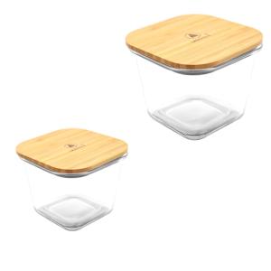 Lot de 2 boîtes carrées 12/16 cm