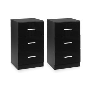 Lot de 2 caissons de bureau avec 3 tiroirs 37 X 34 X 66,5 cm