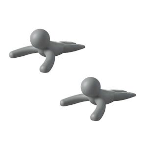 Lot de 2 cales porte buddy gris en plastique gris