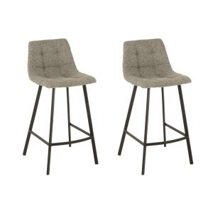 Lot de 2 chaise de bar en tissu et en métal noir ( lot de 2…