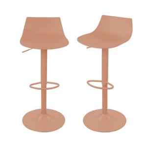 Lot de 2 chaises bar réglables plastique/métal H58-79cm Ter…