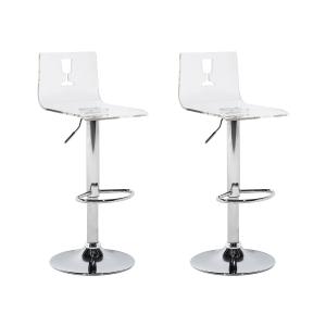 Lot de 2 chaises de bar blanc