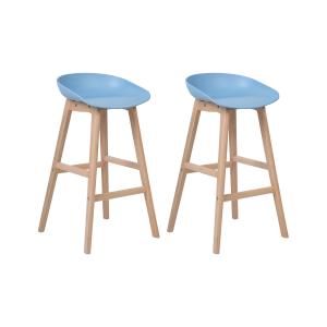 Lot de 2 chaises de bar Bleu clair