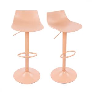 Lot de 2 chaises de bar réglables en plastique et métal H58…