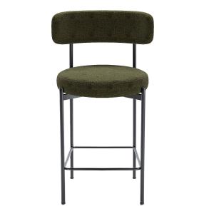 Lot de 2 chaises de bar  velours vert