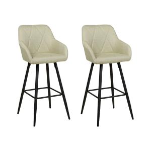 Lot de 2 chaises de bar vert clair