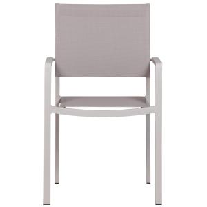 Lot de 2 chaises de jardin en aluminium et assise en textil…