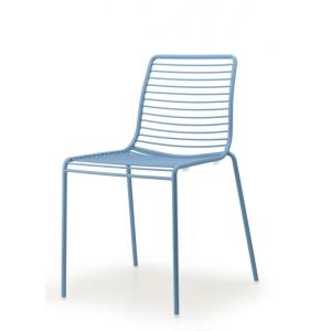 Lot de 2 chaises de jardin en métal bleu