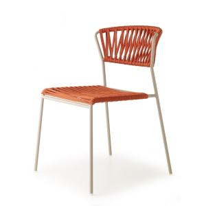 Lot de 2 chaises de jardin en polyester doréange