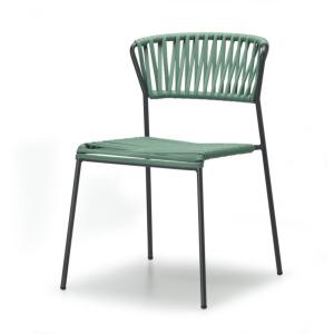 Lot de 2 chaises de jardin en polyester vert