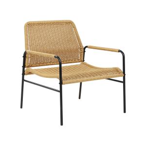 Lot de 2 chaises de jardin en rotin naturel