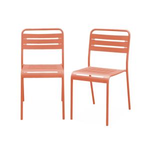 Lot de 2 chaises de jardin, tomette
