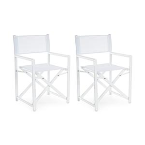 lot de 2 chaises de metteur en scène pliables d'extérieur