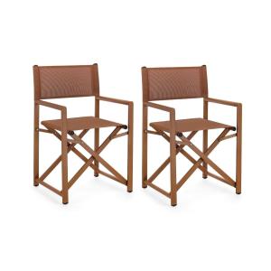 Lot de 2 chaises de metteur en scène pliables d'extérieur c…
