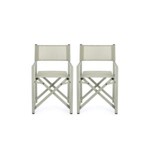 Lot de 2 chaises de metteur en scène pliables d'extérieur v…