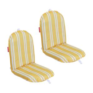 Lot de 2 Chaises de Plage Pliables Jaune