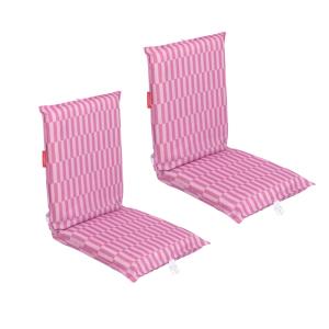 Lot de 2 Chaises de Plage Pliables Rose