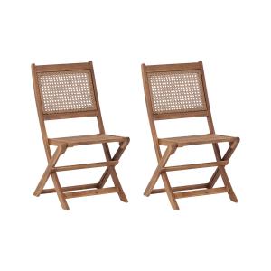 Lot de 2 chaises de salle à manger en bois marron 51x90cm