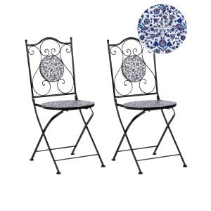 Lot de 2 chaises de salle à manger en métalnoir40x90cm