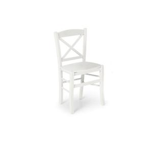 Lot de 2 chaises en bois massif blanc