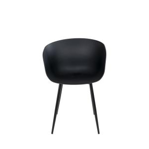 Lot de 2 chaises indoor/outdoor en plastique - Noir