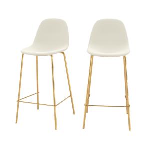 Lot de 2 chaises pour îlot central 65 cm en cuir synthétiqu…