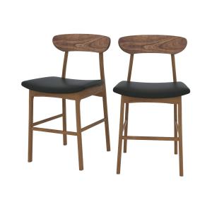 Lot de 2 chaises pour îlot central en cuir synthétique noir…