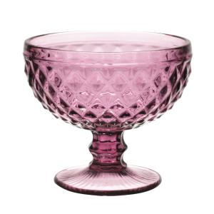 Lot de 2 coupe à glace   12 cm lilas  en verre  violet