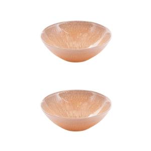 Lot de 2 coupelle    17 cm  or en verre