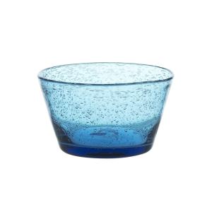 Lot de 2 coupelle artisan bullé 12   bleu en verre