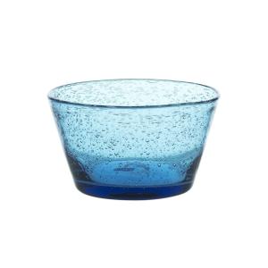 Lot de 2 coupelle artisan bullé 12   bleues en verre