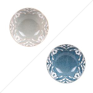 Lot de 2 coupelles   12 cm  bleues en porcelaine