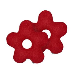 Lot de 2 coussin décoratifs en tissu rouge 40x5cm