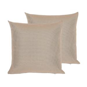 Lot de 2 coussins de jardin beige sable 40 x 40 cm