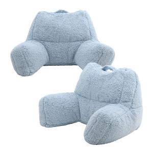 Lot de 2 coussins de soutien en sherpa bleu givre