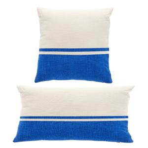 Lot de 2 coussins déhoussables bicolores  40x40cm