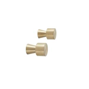 Lot de 2 crochets marron ø2,5xh3,5cm