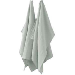 Lot de 2 essuie-mains gaze de coton eucalyptus 50x70 cm